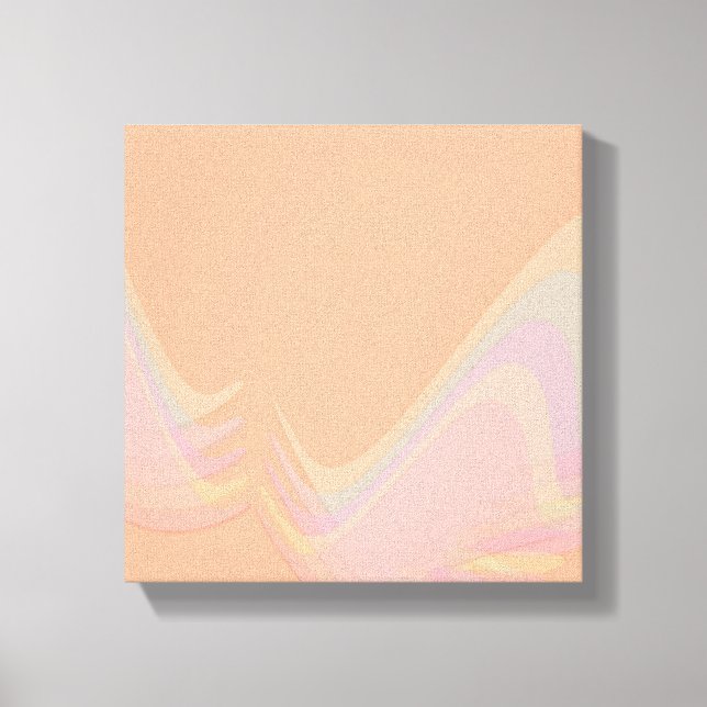 Pastel Waves Wrapped Canvas Print (Front)