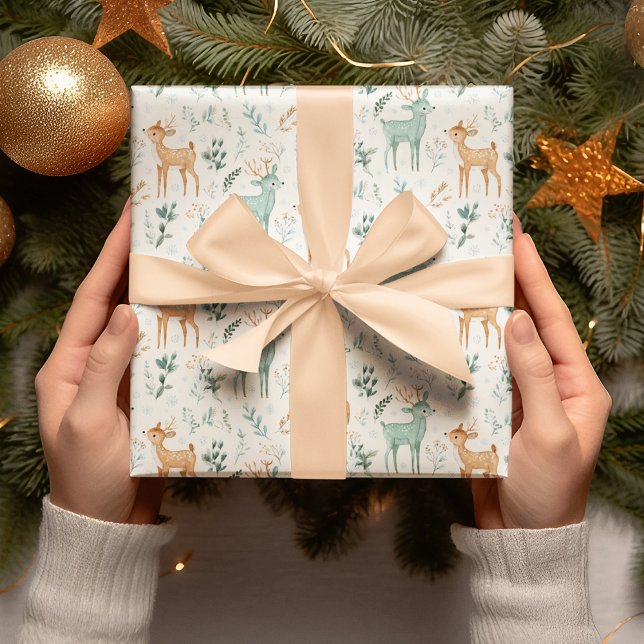Pastel Whimsical Christmas Deers – Wrapping Paper (Creator Uploaded)
