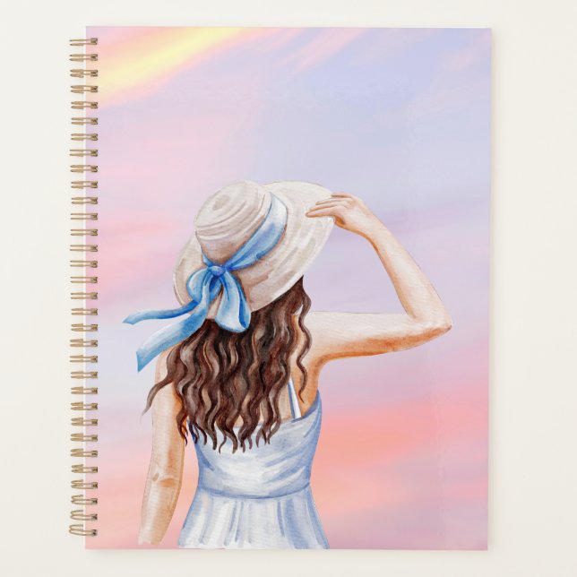  Pastel  Whimsical  Woman  Digital Art Planner (Front)