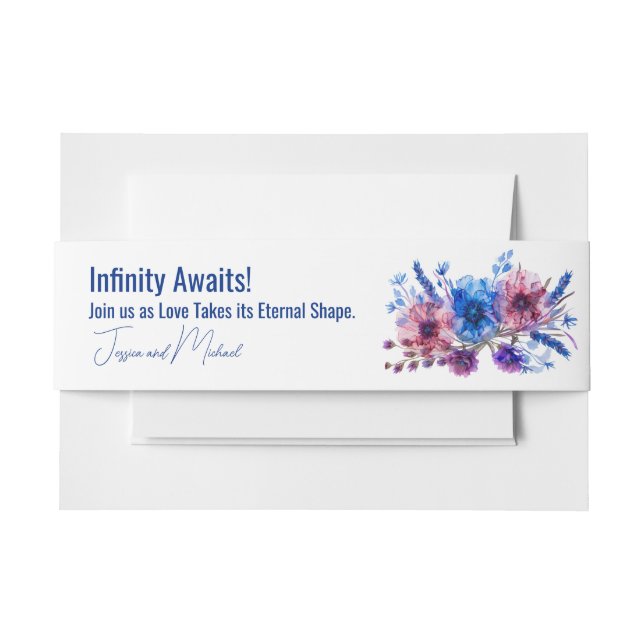 Pastel Whispers Meadow Invitation Belly Band (Front Example)