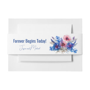 Pastel Whispers Meadow Invitation Belly Band