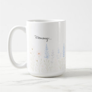 Pastel Wild Flowers Mug with Personalised Message