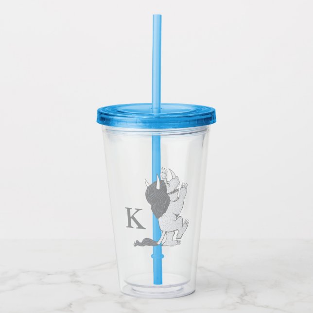 Pastel Wild Thing | Add Your Initial Acrylic Tumbler (Front)