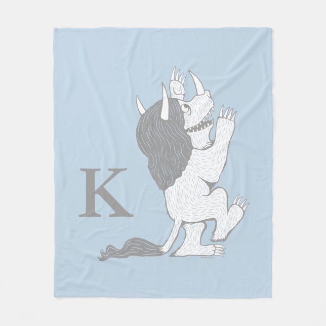 Pastel Wild Thing | Add Your Initial Fleece Blanket (Front)