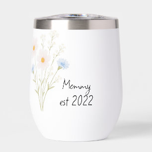 Pastel Wildflower Bouquet Personalised "Mum Est." 