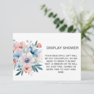Pastel Wildflower Bridal Shower Display Shower Enclosure Card
