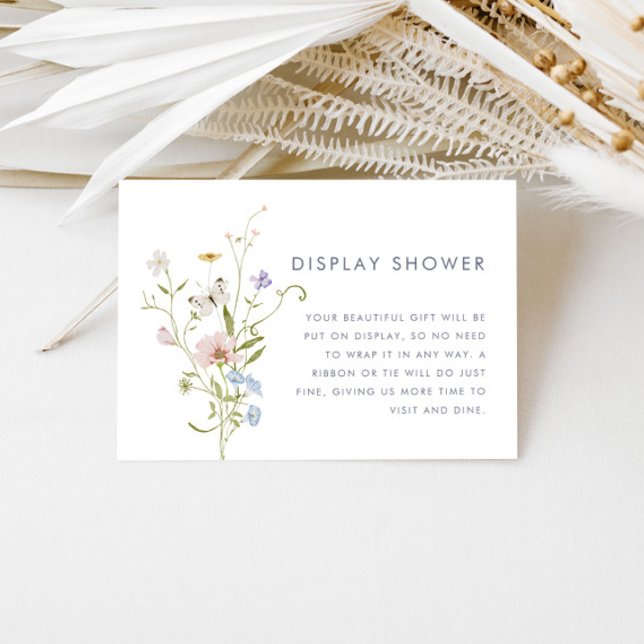 Pastel Wildflower Bridal Shower Display Shower Enclosure Card (Creator Uploaded)