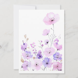Pastel Wildflower Garden Soft Floral Bloom Invitation