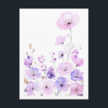 Pastel Wildflower Garden Soft Floral Bloom Postcard<br><div class="desc">Soft pastel wildflowers arranged in a calm botanical composition. Delicate petals and light watercolor textures create a gentle nature atmosphere inspired by spring gardens and blooming meadows.</div>