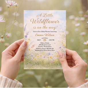 Pastel Wildflower Garden Watercolor Spring Floral Invitation