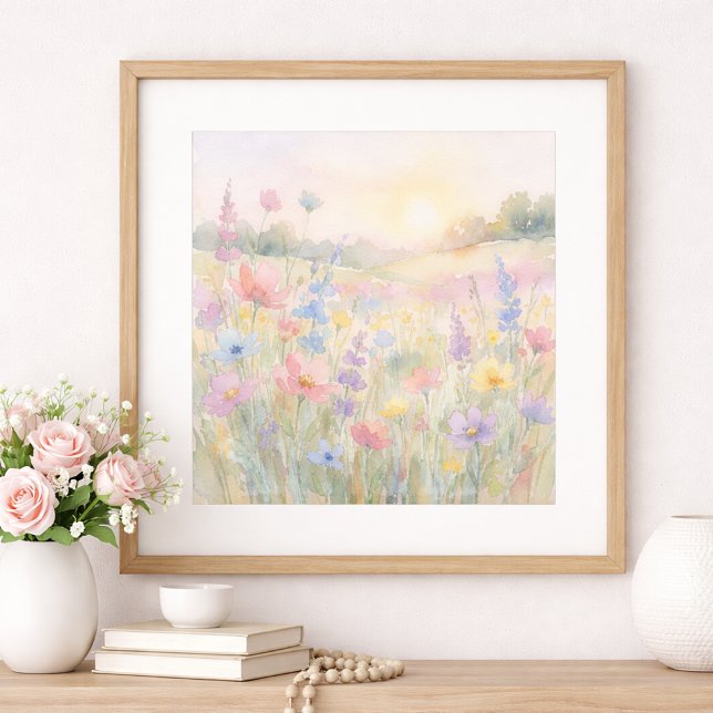 Pastel Wildflower Meadow Poster (Creator Uploaded)