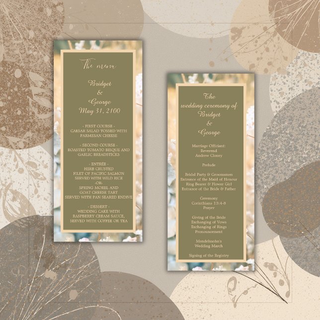 Pastel Wildflower Meadow wedding program & menu (Creator Uploaded)