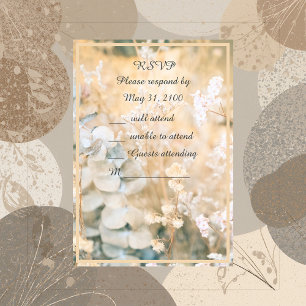Pastel Wildflower Meadow Wedding rsvp card