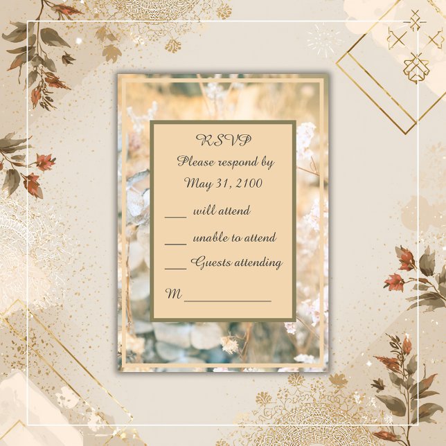 Pastel Wildflower Meadow Wedding rsvp card (Creator Uploaded)