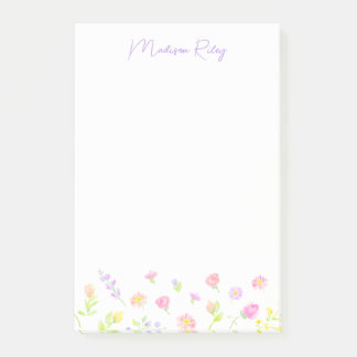 Pastel Wildflower Personalized Lilac Notes
