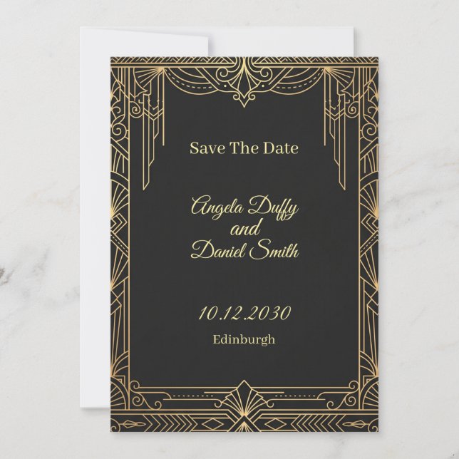 Pastel Wildflower Save the Date Card (Front)