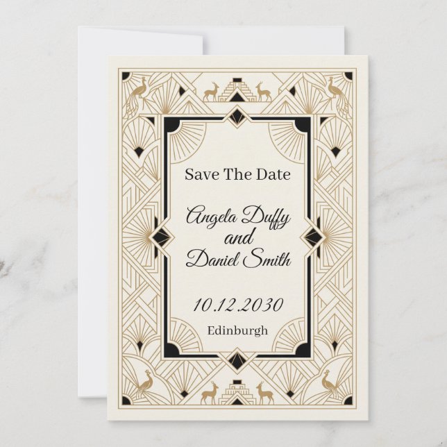 Pastel Wildflower Save the Date Card (Front)