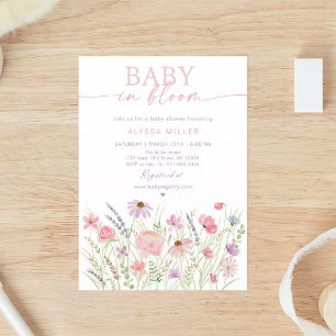 Pastel Wildflower Spring Baby Shower Invitation