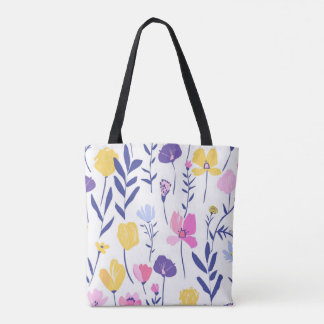 Pastel Wildflower Tote Bag | Elegant Floral