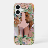 Pastel Wildflower Wedding Engagement Photo Frame