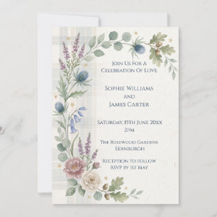 Pastel Wildflower Wedding Invitation