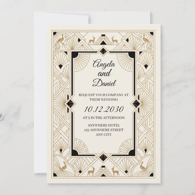 Pastel Wildflower Wedding Invitation (Front)