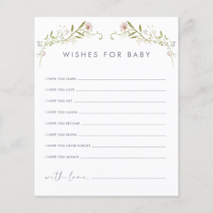 Pastel Wildflower Wishes for Baby Card