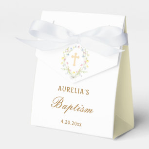Pastel Wildflowers Baptism Tent Favour Box