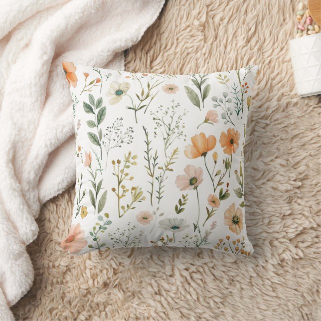 Pastel WildFlowers Cushion (Blanket)