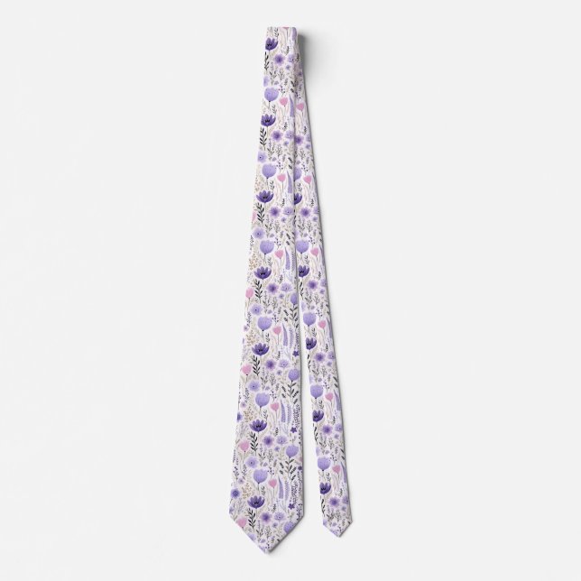 Pastel Wildflowers  Tie (Front)