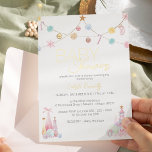 Pastel Winter Wonderland Baby Shower<br><div class="desc">This Pastel Winter Wonderland Baby Shower Foil Invitation design is an adorable pastel sugar plum fairytale, featuring a clean minimalist white background for black and golden brown text with handwritten script, creating a simple and neutral modern style. This classic arrangement is sweetly embellished with cheerful festive garlands of Christmas ornaments...</div>