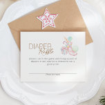Pastel Winter Wonderland Baby Shower Diaper Raffle<br><div class="desc">This Pastel Winter Wonderland Baby Shower Diaper Raffle Enclosure Card design is an adorable pastel sugar plum fairytale, featuring a clean minimalist white background for black and golden brown text with handwritten script, creating a simple and neutral modern style. This classic arrangement is sweetly embellished with cheerful festive garlands of...</div>