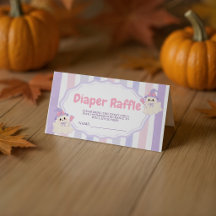 Pastel Witch Ghost Diaper Raffle Ticket