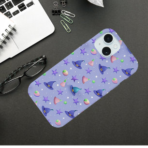 Pastel Witch Hats  – Cute Kawaii Halloween Pattern iPhone 15 Case