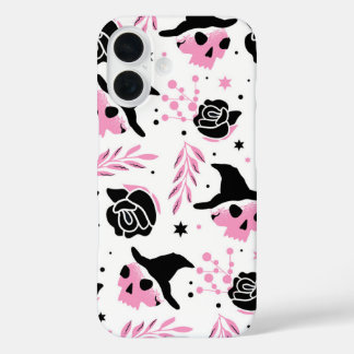 Pastel Witch Skulls Cute Goth Halloween iPhone 16 Case