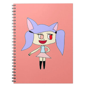 Pastel Wolf Girl Notebook