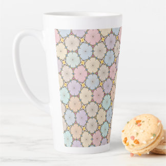 Pastel Wood Slices Drawing Latte Mug