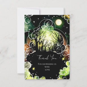 Pastel Woodland Baby Shower Thank You Card