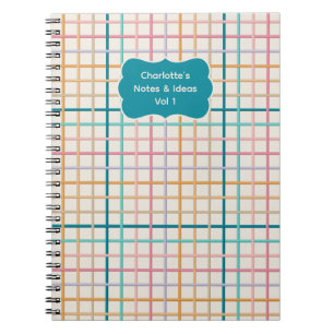Pastel Woven Pattern Notes & Ideas Journal