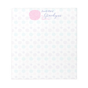 Pastel Yarn Ball String Pattern Notepad