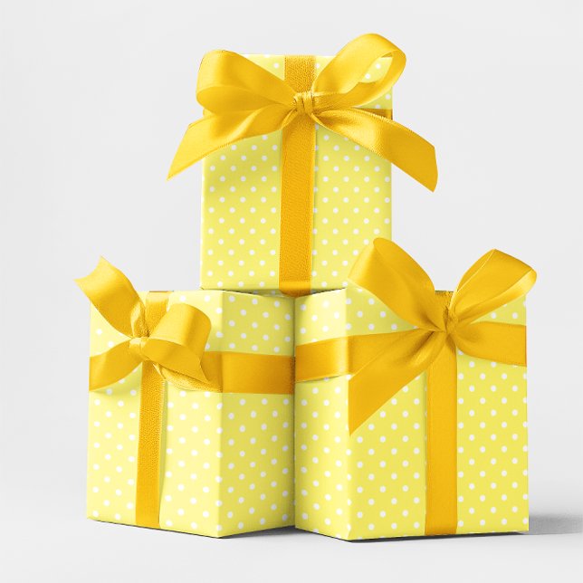 Pastel Yellow and White Small Polka Dot Wrapping Paper (Pastel Yellow and White Small Polka Dot Wrapping Paper)