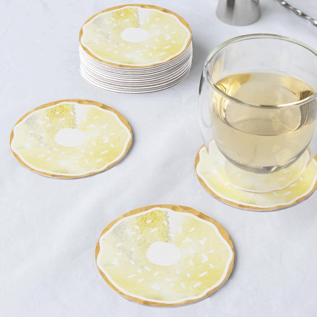 Pastel Yellow Doughnut Coasters (Creator Uploaded)