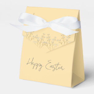 Pastel Yellow Easter Favour Boxes-Personalised Tex Box