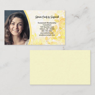 Pastel Yellow Floral Art Professional Photograph Business Card