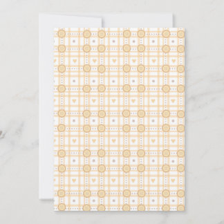 Pastel Yellow Heart Plaid Baby Shower Invitation