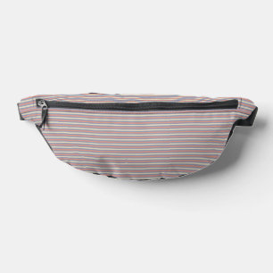 Pastel yellow, orange and blue stripes bum bags