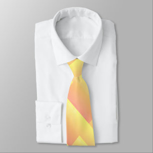 Pastel Yellow Pattern Vaporwave Tie