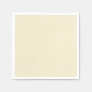 Pastel Yellow Polkadot Baby Shower Napkin