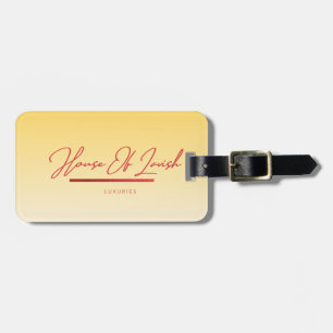 Pastel Yellow Red Gold House Of Lavish Luggage Tag