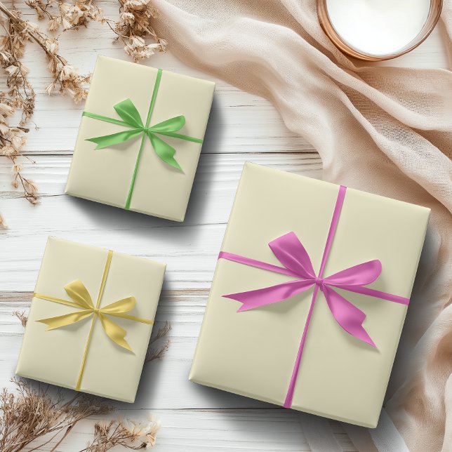 Pastel Yellow Solid Colour | Classic | Elegant Wrapping Paper Sheet (Creator Uploaded)